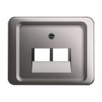  ENJO DOUBLE RJ45 ALPHA PLATINE 