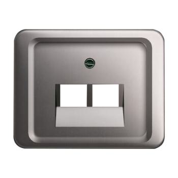  ENJO DOUBLE RJ45 ALPHA PLATINE 