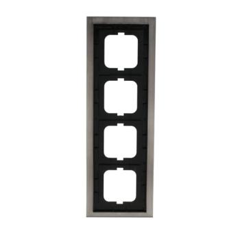  CADRE 4 POUSSOIRS ACIER INOX, 