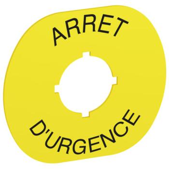  MA6-1028 ETIQUETTE ARRET D'URG 