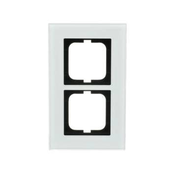  CADRE 2 POUSSOIRS VERRE BLANC, 