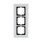  CADRE 3 POUSSOIRS VERRE BLANC, 