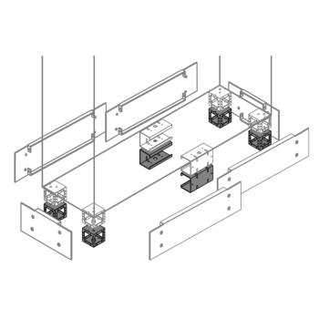  4 ANGULAIRES MONT. BASE H=100 