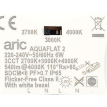  AQUAFLAT 6W 3CCT 27-30-40K BLC 