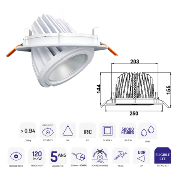  SAMBA 48W BLANC 4000K DALI DT8 