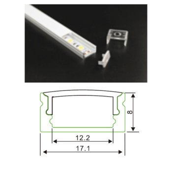  PROFIL ALU SLIM DE SURFACE BAR 