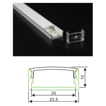  PROFIL ALU LARGE DE SURFACE BA 