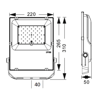  ROCK 2 50W NOIR 4000K 