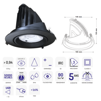  SAMBA 2 30W NOIR CTC ZIGBEE 