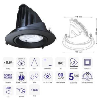  SAMBA 2 30W NOIR CTC ZIGBEE 