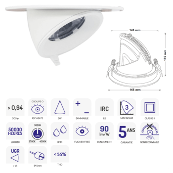  SAMBA 2 30W BLANC CTC ZIGBEE 