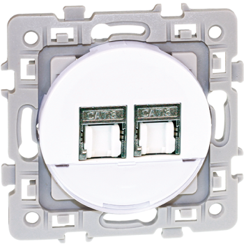  SQUARE 2XRJ45CAT6 (GR2 TV) BLC 