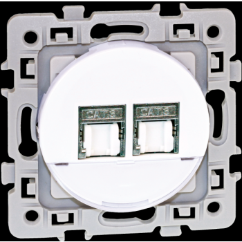  SQUARE 2XRJ45CAT6 (GR2 TV) BLC 