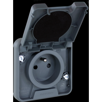  OXXO PC 2P+T COMPOS GRIS IP55 