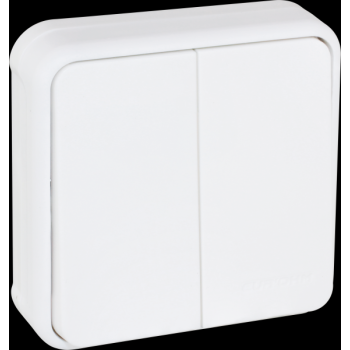  OXXO DBLE VV BLC ENCASTRE IP55 