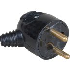  16A MALE P.FEUILLE COUDEE NOIR 