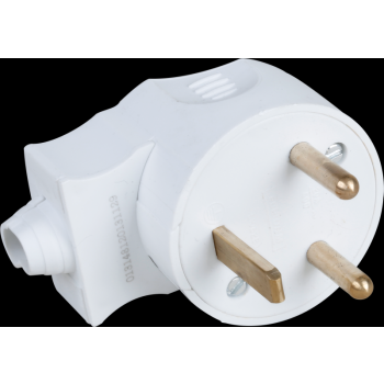  20A MALE COUDEE 2P+T BLANC 