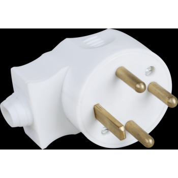  20A MALE COU. 3P+T BLANCHE 