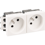  BLOC 2 PRISES 2P+T BLANCHE 