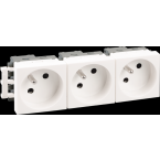  BLOC 3 PRISES 2P+T BLANCHE 