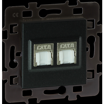  DBLE RJ45 CAT 6 G3 ANTHRACITE 