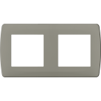  PLAQUE TAUPE 2 POSTES 