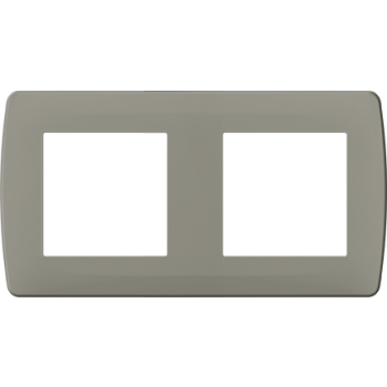  PLAQUE TAUPE 2 POSTES 