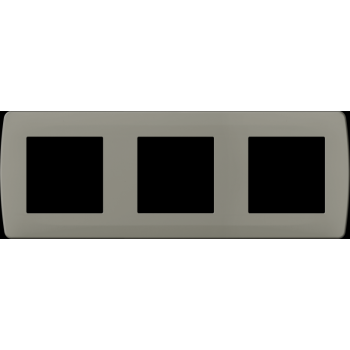  PLAQUE TAUPE 3 POSTES 