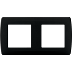  PLAQUE ANTHRACITE 2 POSTES 