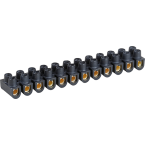  BARRETTES LAITON NOIRE 6 MM 