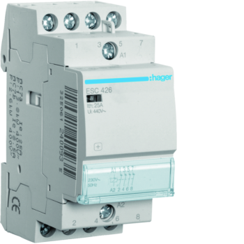  Contact 25A, 4O, 230V 