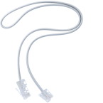  Cordon t�l. RJ11/RJ45, 0.50m 