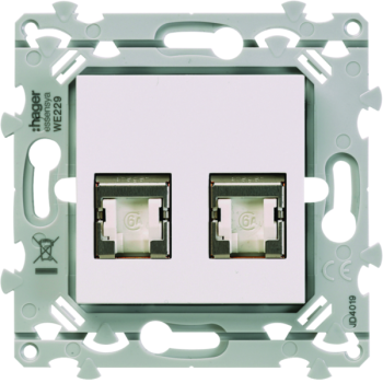  RJ45 CAT.6 STP dble Gr.2TV P. 