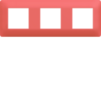  Plaque 3 postes Coral 