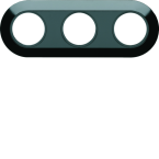  1930 Plaque 3 postes noire 