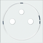  Enjoliveur PC aff 2P+T - blanc 