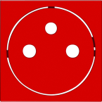  Enjoliveur PC aff 2P+T - rouge 