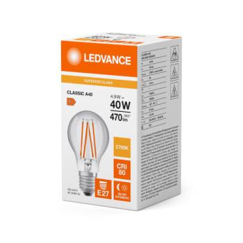  LED S CLA40 DS 827 E27 