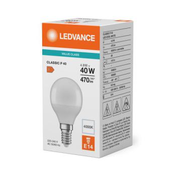  LEDVCLP40 4,9W/840 230VFR E14 