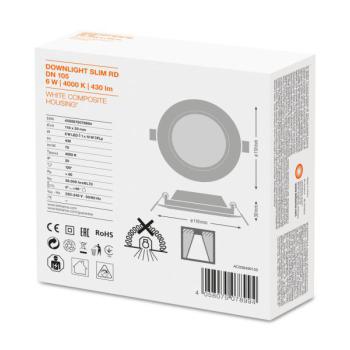  DL SLIM ROND 105 6W 4000K 