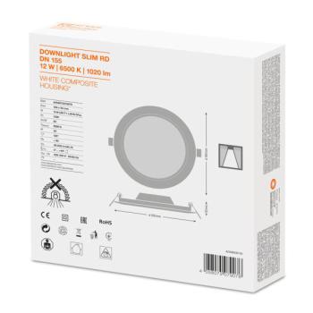  DL SLIM ROND 155 12W 6500K 