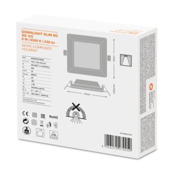  DL SLIM CARRE 105 6W 6500K 