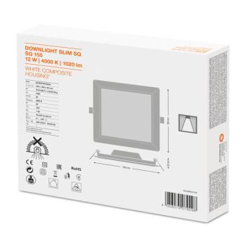  DL SLIM CARRE 155 12W 4000K 