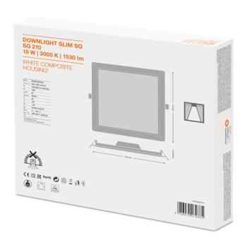  DL SLIM CARRE 210 18W 3000K 