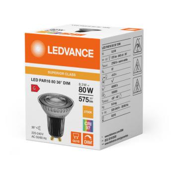  LED PAR16 80 DIM 8.3W 927 GU10 