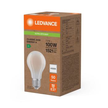  LED S CLA100 FR 7.2W 840 E27 