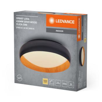  Livia 430 24W/830 DIM GR/WOOD 