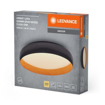  Livia 520 36W/830 DIM GR/WOOD 