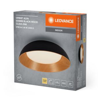  Alva 505 36W/830 DIM BK/WOOD 