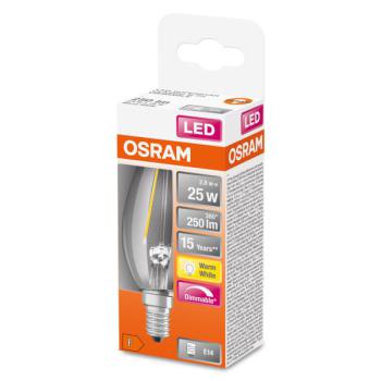  LED FIL OSR DIM CLB25 827 E14 